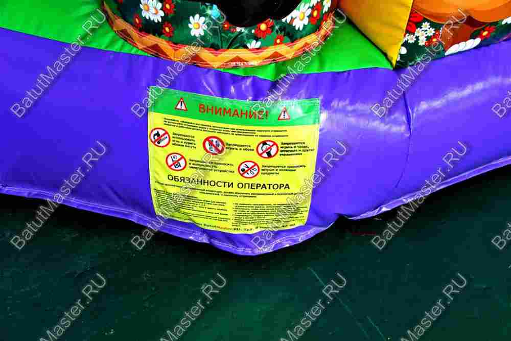 Надувной батут "В гостях у зебры"