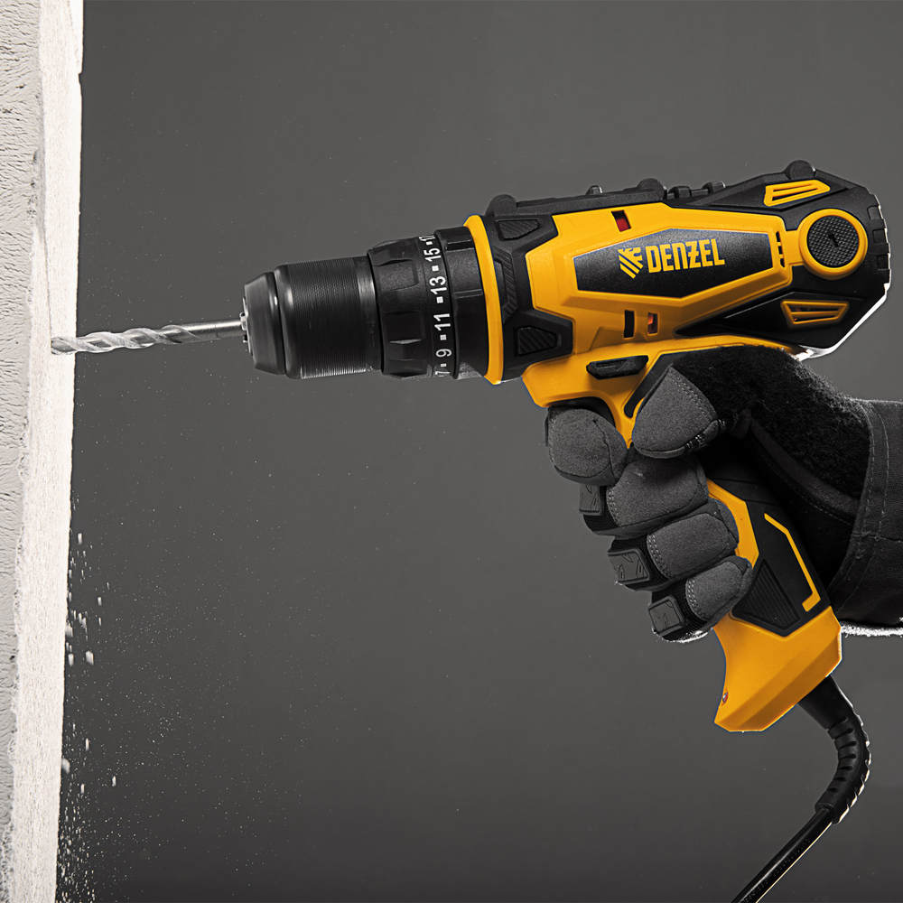 Дрель-шуруповерт сетевая ударная ISD-300-13 Denzel