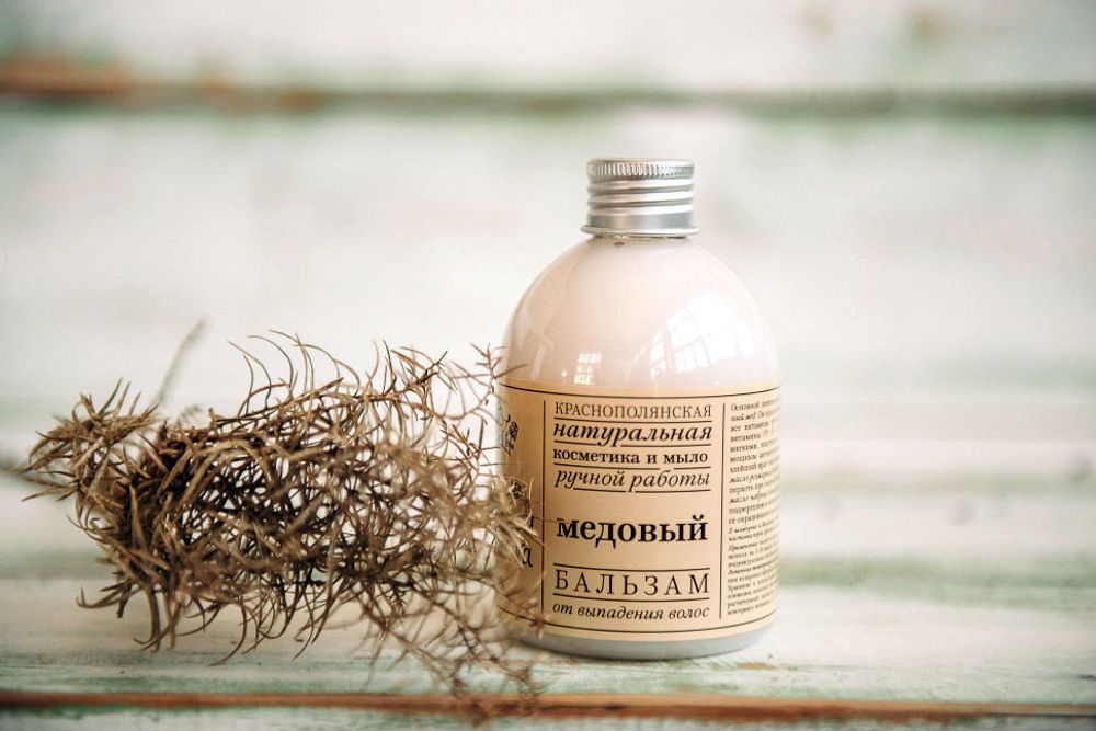 БАЛЬЗАМ "МЕДОВЫЙ" — ОТ ВЫПАДЕНИЯ ВОЛОС, 250 мл(Краснополянская косметика)
