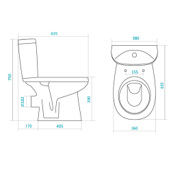 Унитаз-компакт Santek Анимо с сидением стандарт