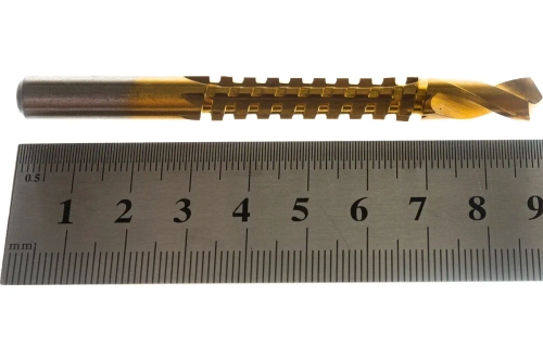 Сверло-фреза универсальное титановое покрытие 8 мм, 36408