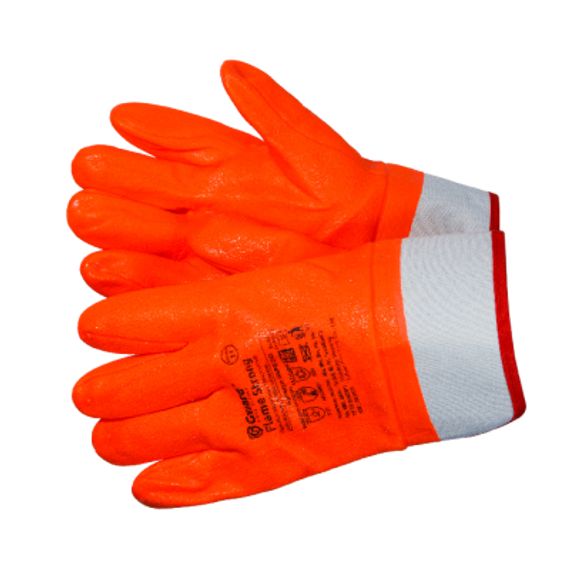 Перчатки Gward Flame Strong утепленные с обливкой ПВХ оранжевого цвета