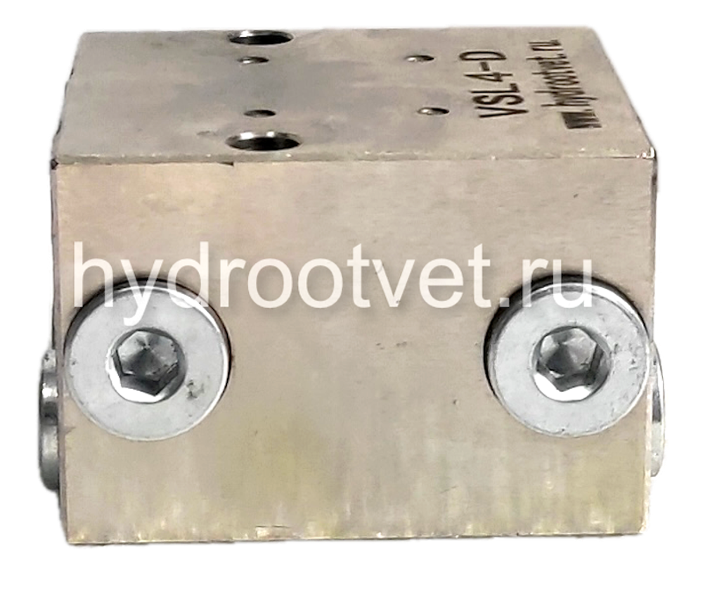 VSL4-D - Питатель для двухлинейных систем смазки с рабочим давлением 400 бар, количество выходов 4, максимальная доза 5 мл/цикл, с фиксированным винтом