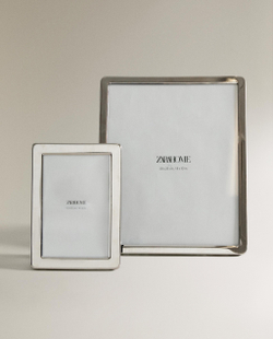 Zara Home Фоторамка из металла, цвет серебристый, 17 см · 8029/045