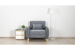 Кресло еврокнижка Анита, Серое