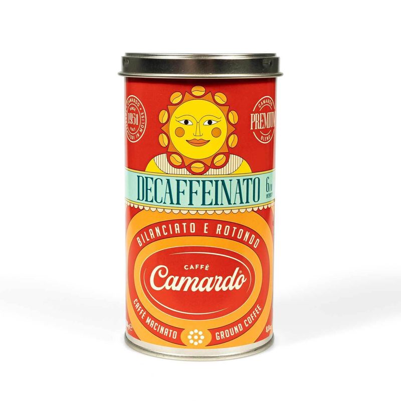 Кофе молотый Camardo Premium DECAFFEINATO, 250г