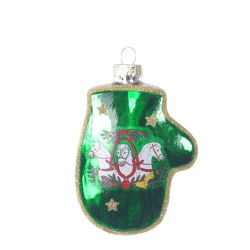 GAEM Украшение новогоднее "Варежка с лошадками", L6,5 W2 H10,5 см