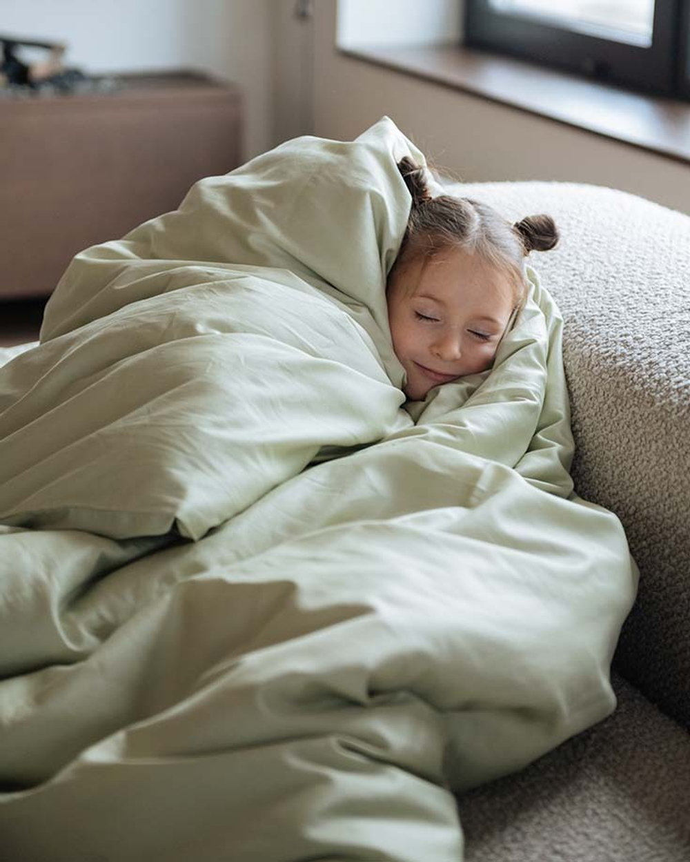 Комплект Сатин Оливковый