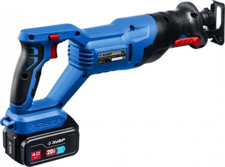 Пила сабельная аккумуляторная ЗУБР SPB-180-41 20v бесщеточная (1x4ач) Профессионал