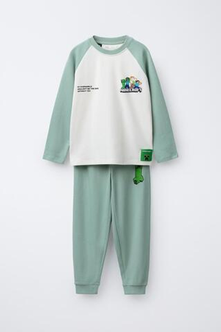 ZARA ПИЖАМА MINECRAFT © MOJANG AB. ™, ЗЕЛЕНЫЙ