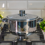 Кастрюля 3,2л нерж "Астра", d20см, h11см с металлической крышкой, ТРС, капсульное дно, индукция