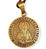 Святой Геннадий именная нательная икона из бронзы