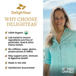 DelighTeas, Аюрведический травяной чай с куркумой, без кофеина, 30 роскошных чайных пакетиков в форме пирамидки, 120 г (4,2 унции)