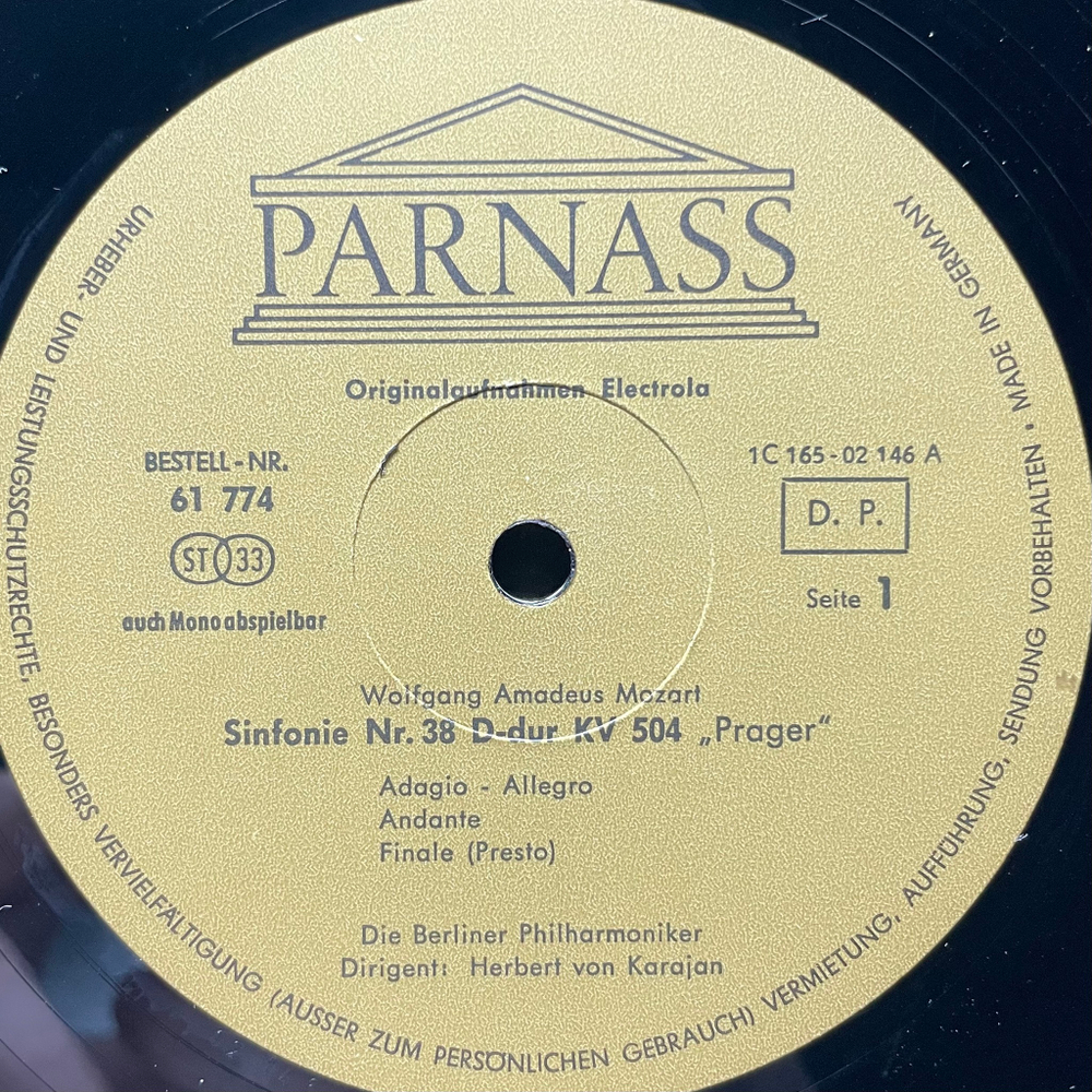 Моцарт - Симфония ре мажор "Пражская" / Симфония до мажор "Юпитер" (Германия)