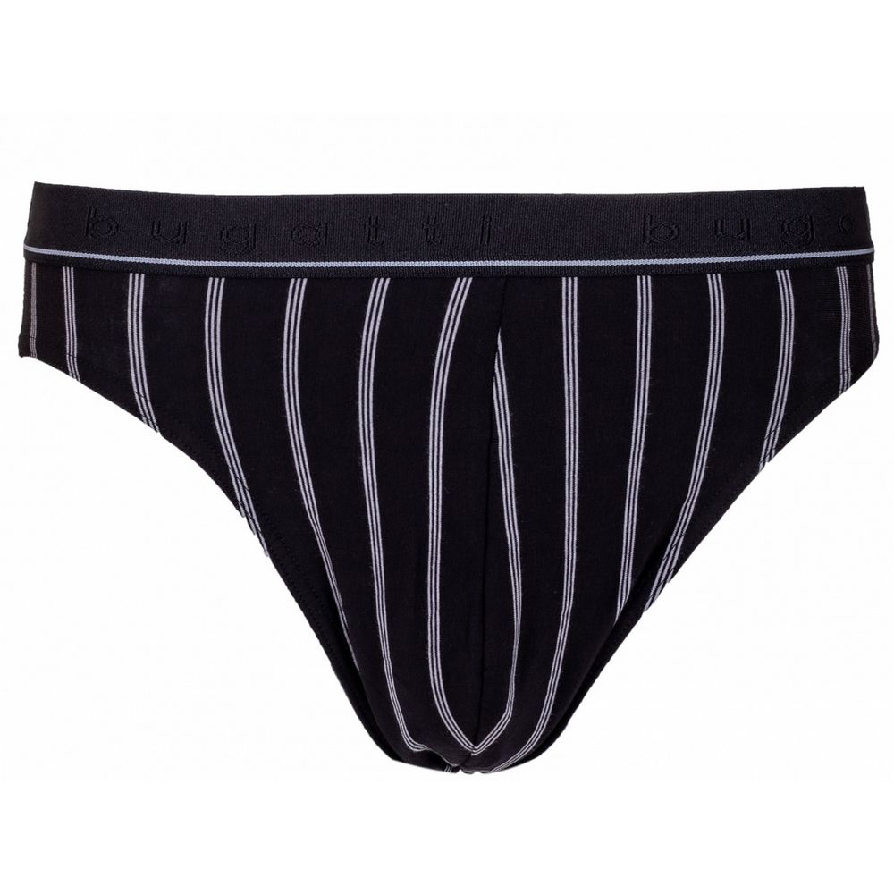 Мужские трусы слипы черные в полоску BUGATTI 50010/5641 933