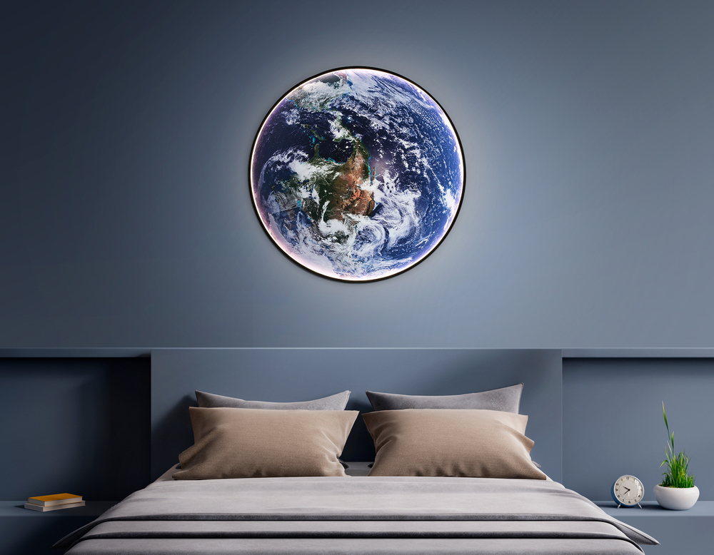 Светильник светодиодный настенно-потолочный FW11136 BK черный 50W LED 3000-6400K D800*38