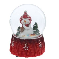 GAEM Фигурка декоративная "Снеговик" в стекл шаре (ключ,муз), D 10 см, L10 W10 H14 см, 2в.