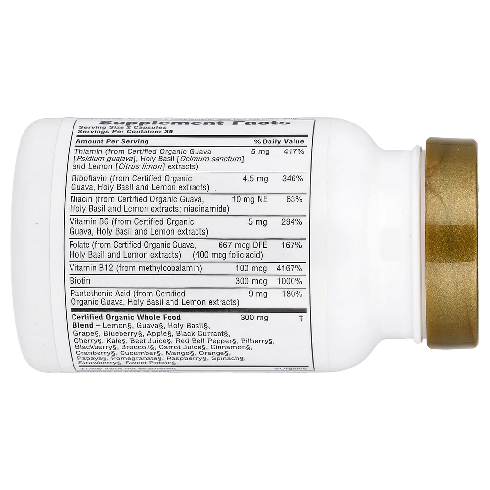 NaturesPlus, Source of Life® Garden, комплекс витаминов группы B, 60 растительных капсул