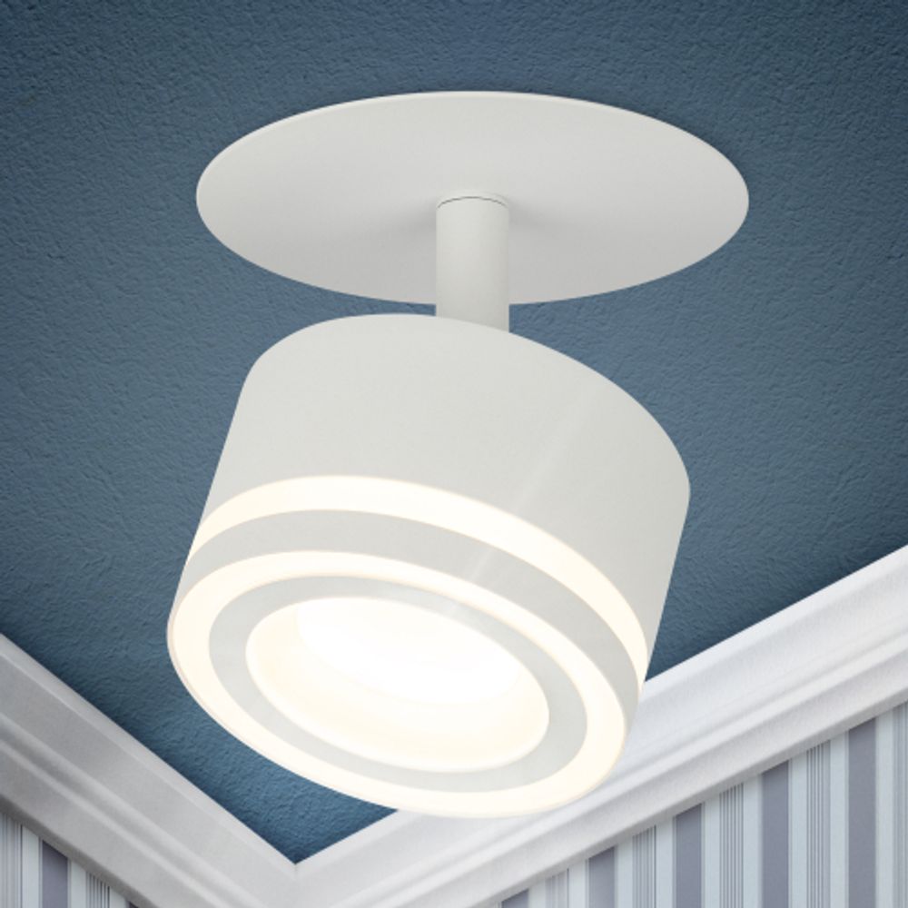 Светильник встраиваемый ЭРА DK114 WH под лампу GX53 поворотный белый | Встраиваемые светильники Для ламп GX53