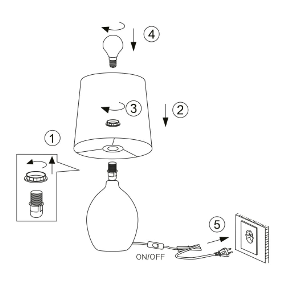 Настольная лампа Rivoli Chimera 7072-503 1 * Е14 40 Вт керамика светлое дерево