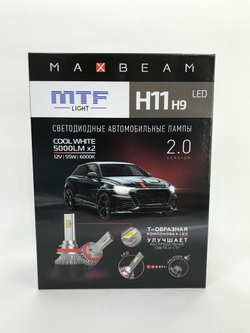 Светодиодные лампы ближнего и габаритного света для Toyota Camry 2006-11 (XV40) MTF Light H11 MaxBeam 5000lm 6000K, 12V 55W (к-т 2 шт.)+W5W Firefly 5500K 70lm (к-т 2 шт.)