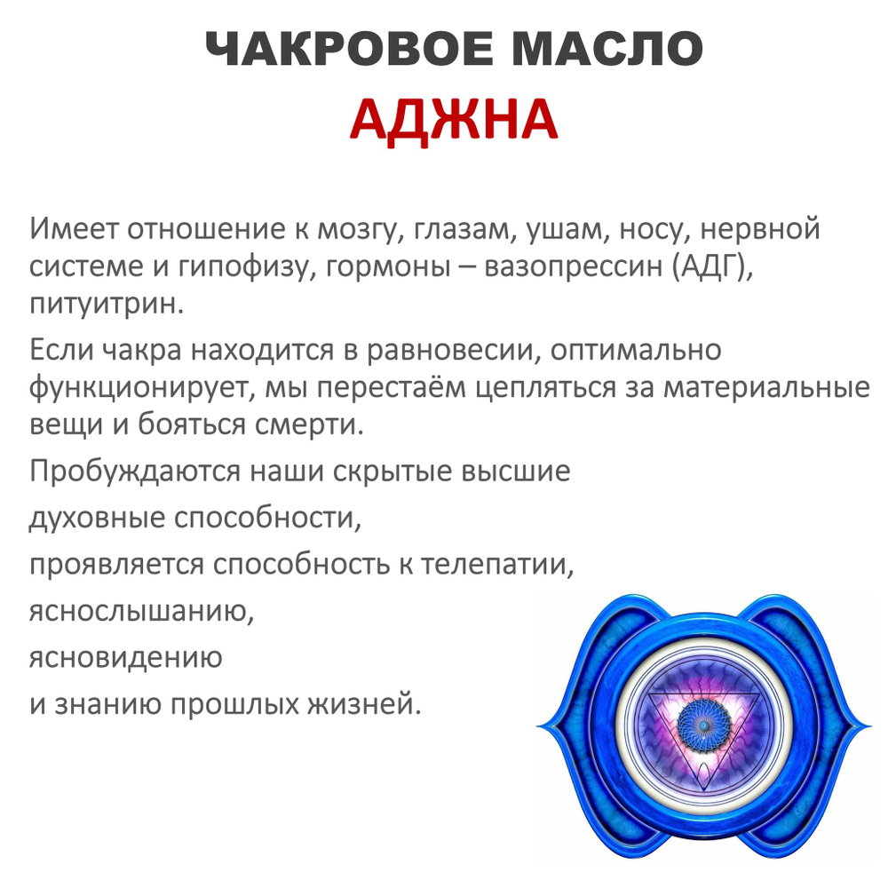Чакровое ароматическое масло / Аджна