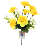 Искусственные цветы «Букет Гвоздик» 30см цвет желтый