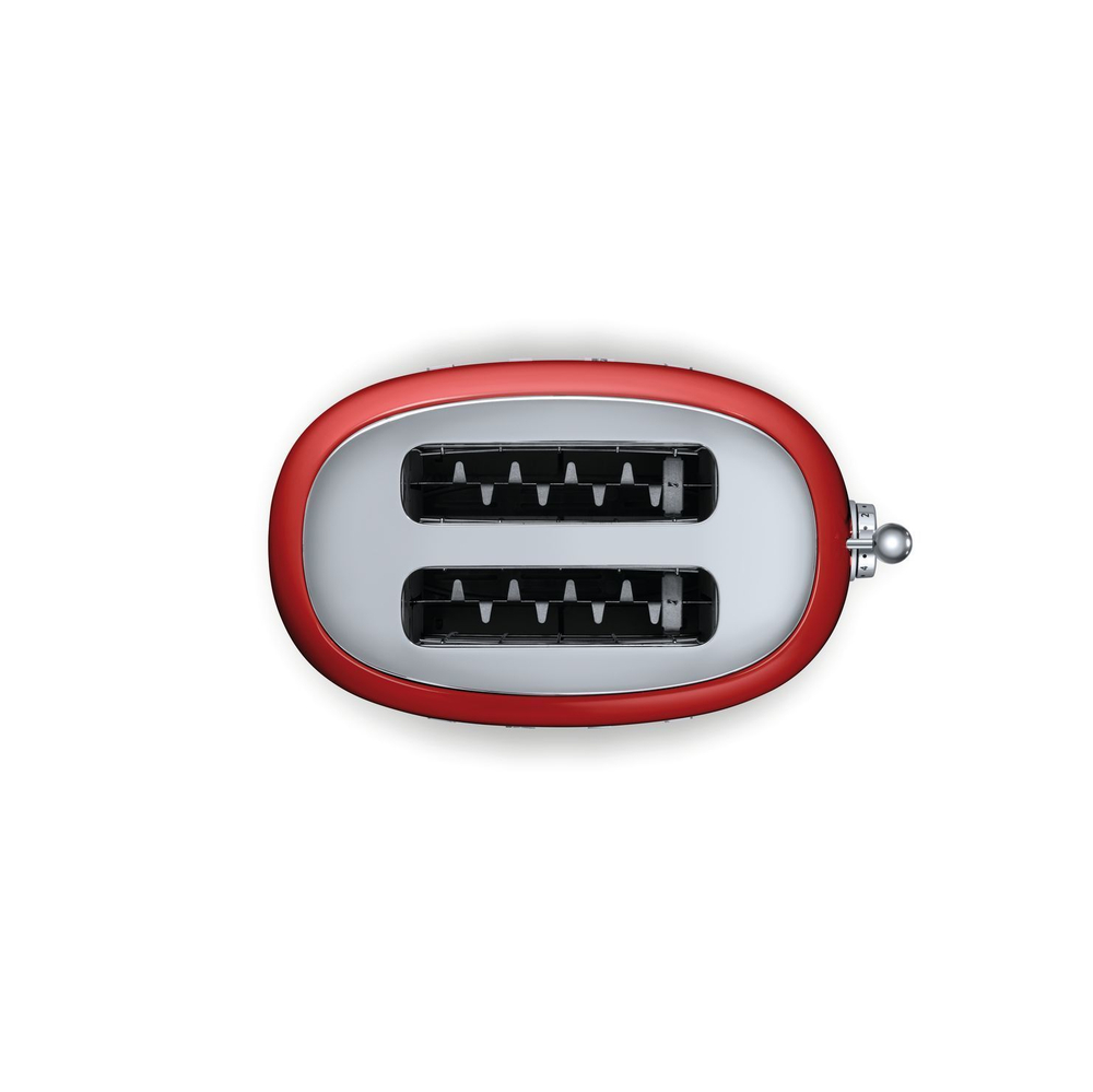 Тостер Smeg Стиль 50-х годов для 2 тостов красный Италия фото сверху