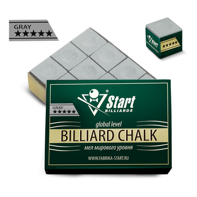Мел Start Billiards 5 звезд серый (12 шт)