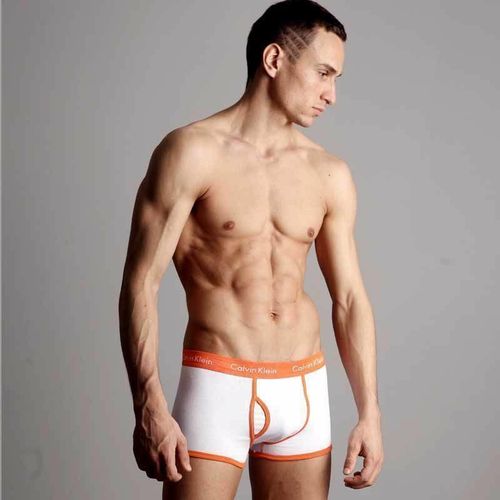 Мужские трусы хипсы Calvin Klein 365 White Orange