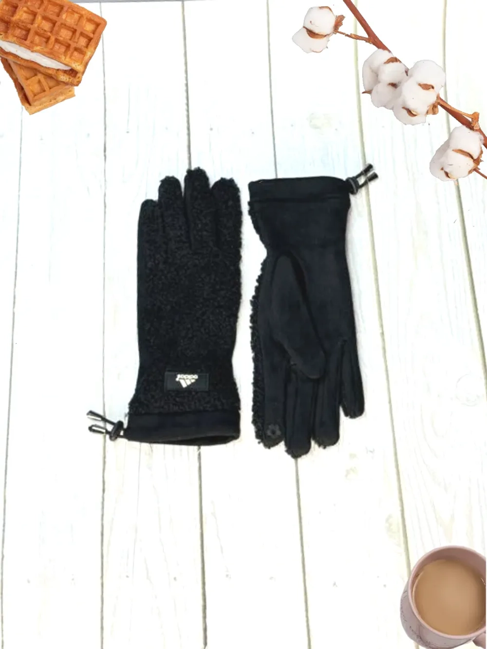 перчатки демисезонные теплые флисовые Adidas