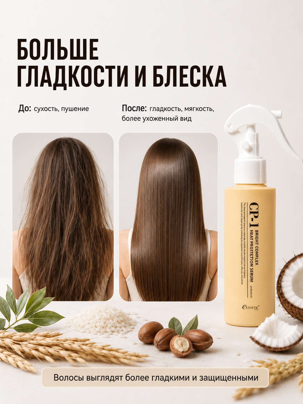 [ESTHETIC HOUSE] Сыворотка для волос ТЕРМОЗАЩИТА CP-1 Bright Complex Heat Protection Serum, 120мл