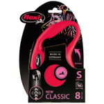 flexi рулетка New Classic S (до 12 кг) 8 м трос красная