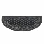 Коврик придверный 60х90 см, серый, грязезащитный, 430 г/м2, рисунок чешуйки, ЛЮБАША, 701052