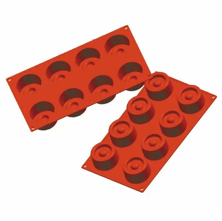 Форма силиконовая "Вертиго" 30*17,5 8ячеек (d6h3.5)  P.L.