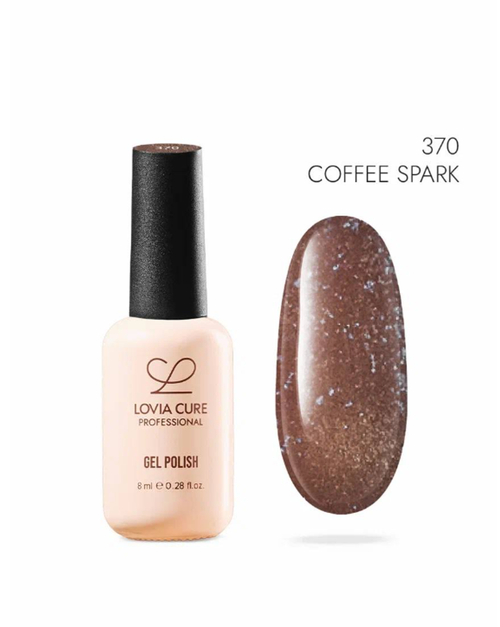Lovia Cure Mocha Mousse Гель-лак Coffee Spark 370, 8 мл