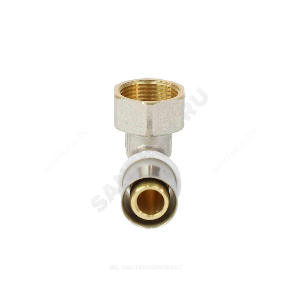Угольник МП латунь никель пресс Дн 16х1/2"х90гр ВР ГОСТ 32415-2013 8007 Aquasfera 8007-01