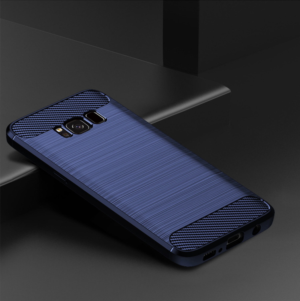 Чехол для Samsung Galaxy S8 Plus цвет Blue (синий), серия Carbon от Caseport
