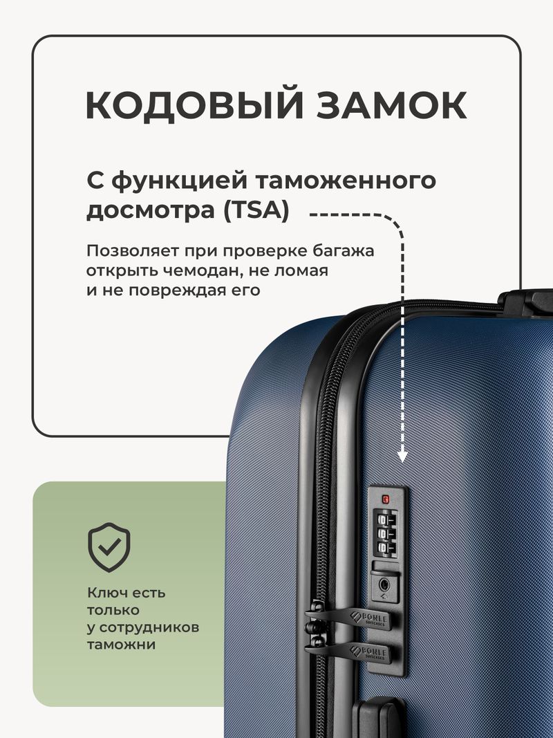 Чемодан S с кейсом в комплекте Темно-синий