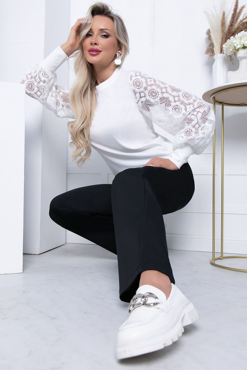 Джемпер трикотажный Арабелла (белый) Б14424-5М LT Collection