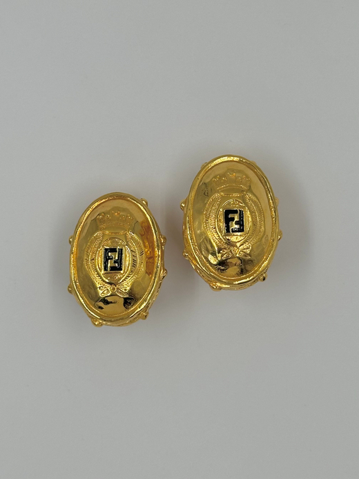 Клипсы с лого Fendi