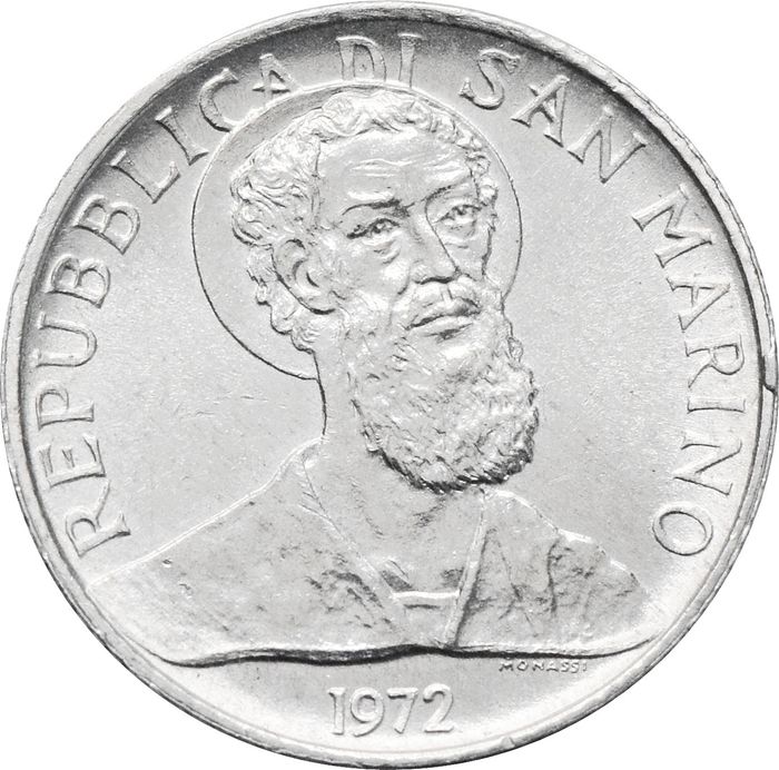2 лир 1972 Сан-Марино