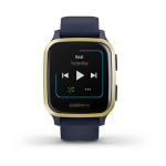 Смарт-часы Garmin Venu Sq Music Edition темно-синий с золотистым алюминиевым безелем,  010-02426-12