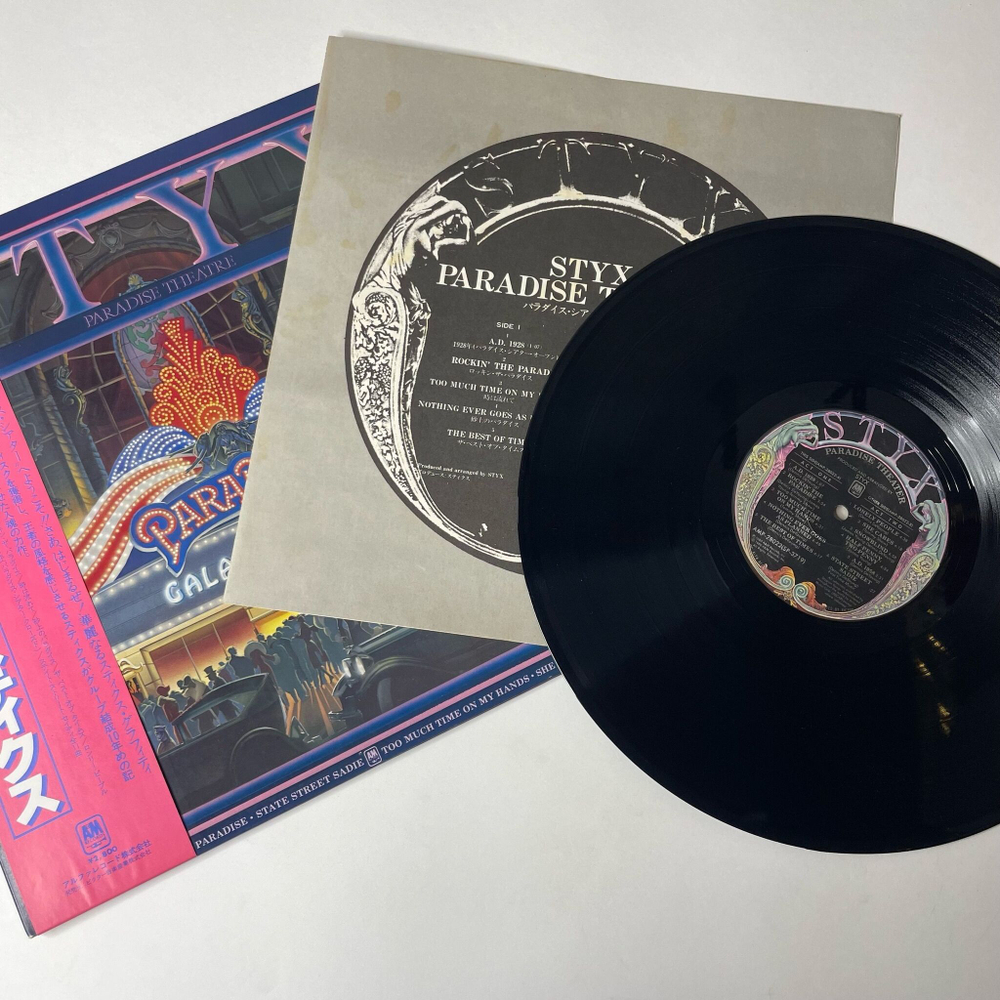 Винтажная виниловая пластинка LP Styx Paradise Theatre (Japan 1981) (Obi) Too Much Time On My Hands