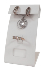 Подставка для гарнитура/язычок/2 прорези/съемная планка с 2 отверстиями/окошко для бирки