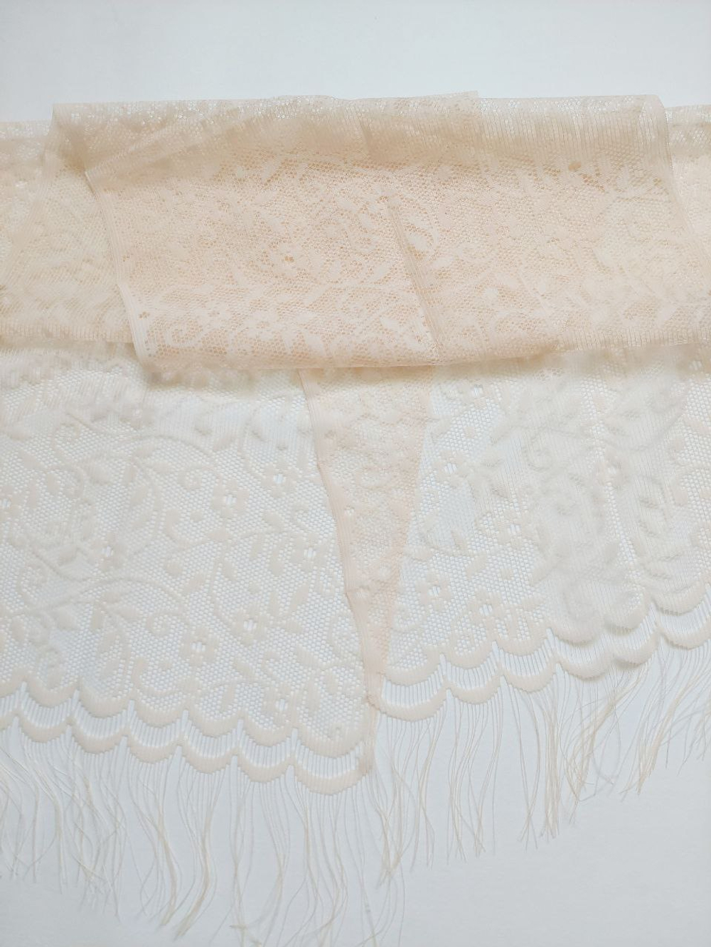 Шарф ажурный женский Персик