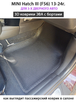 Автомобильные коврики ЭВА с бортами для MINI Hatch III (F56) для 3-х дверного авто