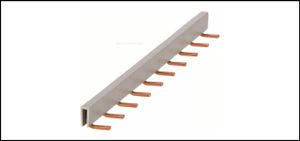 ABB 1SVR405658R6000 Шинная разводка CR-MJ не разрезаемая, для реле CR-M, расстояние между штырьками 27 мм.