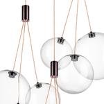 801090 Люстра SFERETTA LED 9х1,35W 600LM КОФЕЙНЫЙ/ПРОЗРАЧНЫЙ 3000K