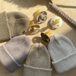 Хлопковая шапка ko-ko-ko светлый тауп (*baby size only)